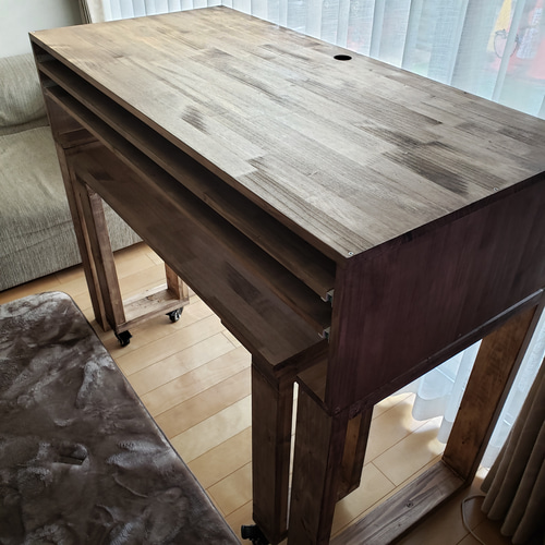 DTMデスク 140✕60 2段テーブル シンセサイザー DAW ダイニング