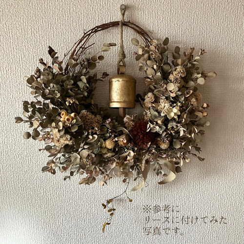 ドライフラワーリース~カウベル~.。.:*·゜+ ドライフラワーリース~カウベル~.。.:*·゜+