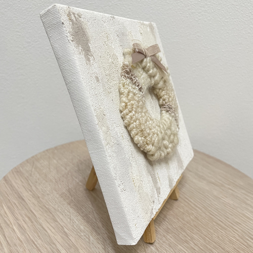 Wish you a」クリスマスリース クリスマスインテリア テクスチャー