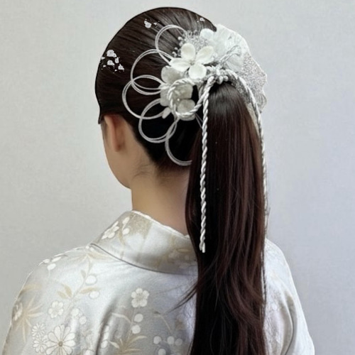 クールシルバー 髪飾り シルバーホワイト 成人式 成人式髪飾り 卒業式