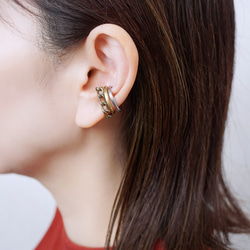 “basic+”耳環套裝，配黃銅和不銹鋼鏈 第1張的照片