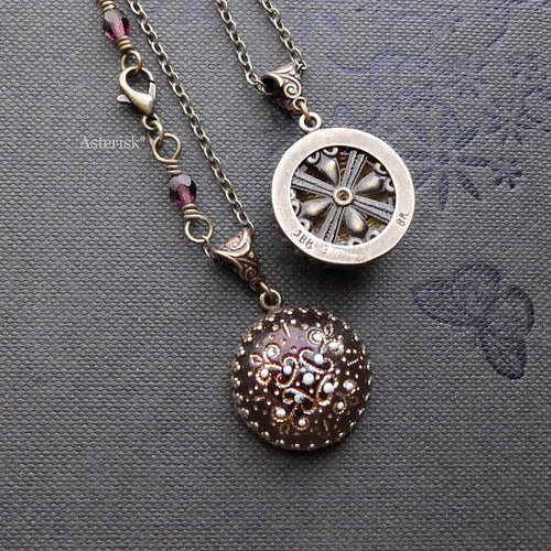 レアなヴィンテージ ビクトリアン エレガントなアメジストガラス  