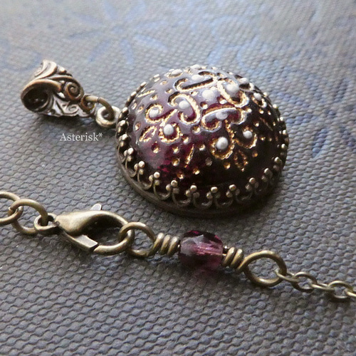 レアなヴィンテージ ビクトリアン エレガントなアメジストガラス  