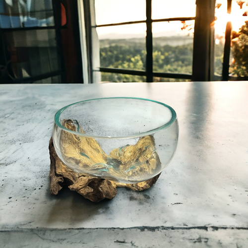 バリ島インテリア雑貨✨ wood glass wide L 流木インテリア 流木