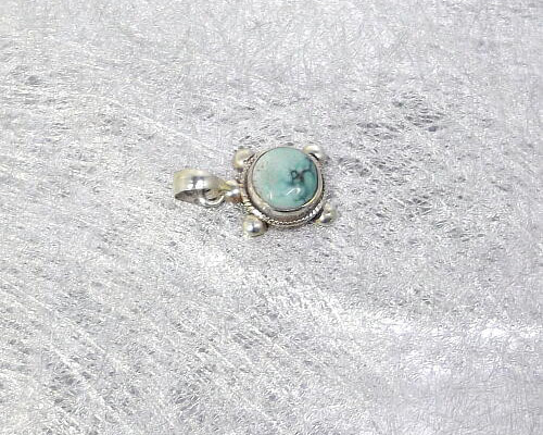 サンプル品！亀さんデザインのターコイズ（トルコ石）のシルバー925製