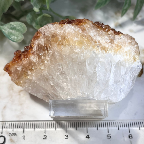 コニャックカラー✴︎ シトリンクォーツ 原石 クラスター 台座付き