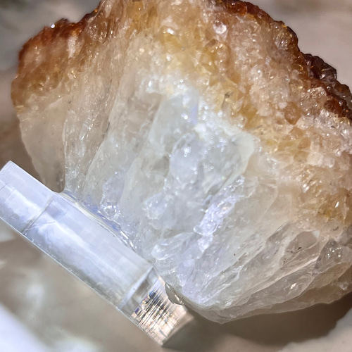 コニャックカラー✴︎ シトリンクォーツ 原石 クラスター 台座付き