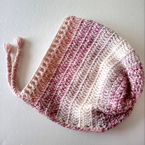 22大人のボンネット ニット帽 ピンク系ミックス ニット帽・ビーニー