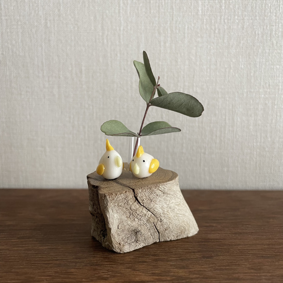 小鳥さんのミニ一輪刺し・爪楊枝たて 353 一輪挿し・花瓶・花器  