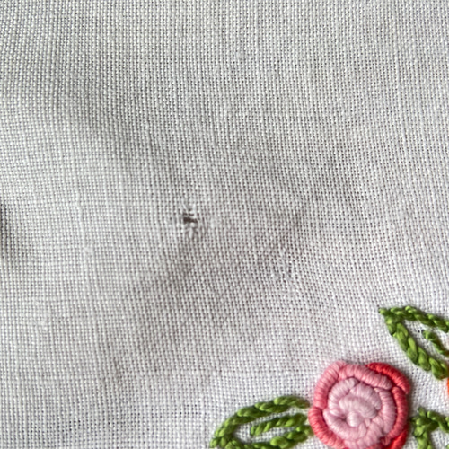 かわいい花かご刺繍*フランスアンティーク*ヴィンテージ