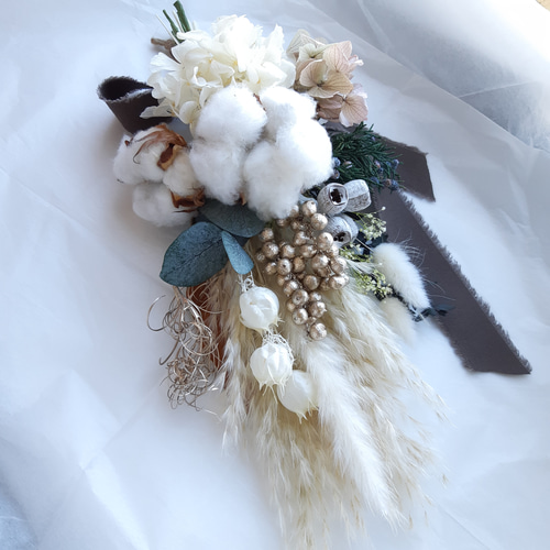 アンティーク タグ コラージュ ドライフラワー 手作り プレゼント