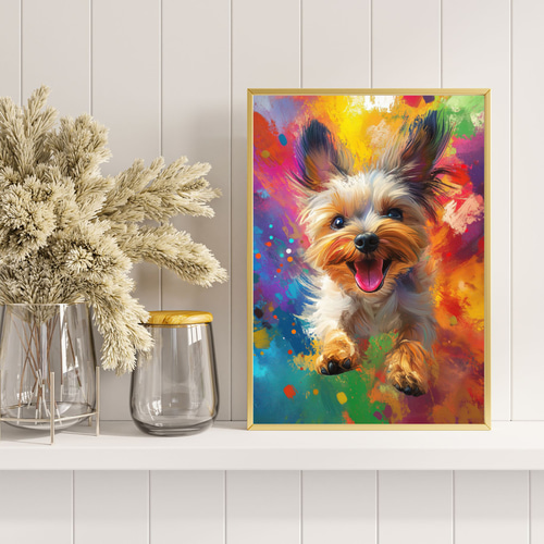 虹色の人生 - ヨークシャーテリア犬 No.1】ヨーキー・レインボー