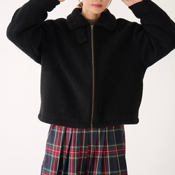 ﾓﾘﾉｶﾞｯｺｳ ハイネック ボアジャケット (ボアブラック)｜mg-bj01-bk 17枚目の画像