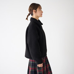 ﾓﾘﾉｶﾞｯｺｳ ハイネック ボアジャケット (ボアブラック)｜mg-bj01-bk 15枚目の画像