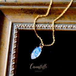 再販】宝石質 レインボームーンストーン 天然石 ミドルレングス