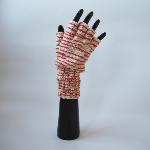 handmade♡指なしミトン Crochet] Melange fingerless mittens❤︎Convenient and cute