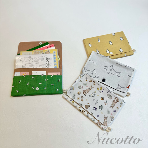 母子手帳ケース•通帳ケース•お薬手帳ケース【花柄3種】 母子手帳