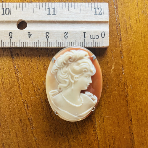 イタリア製の古いカメオ Cameo アンティーク 2WAY ブローチ
