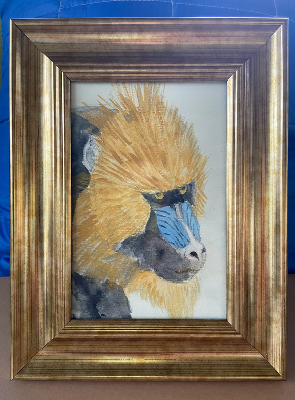 マンドリル 絵画 クボタユキ 通販 18412261｜Creema(クリーマ)