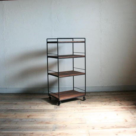 【幅30cm】アイアン＆ウッド キッチンワゴン【サイズオーダー可】