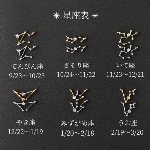選べる 誕生石 & 星座 ZODIAC ゴールド ネックレス カラーオーダー2025【特集掲載】《選べる星座＆誕生石》煌めく