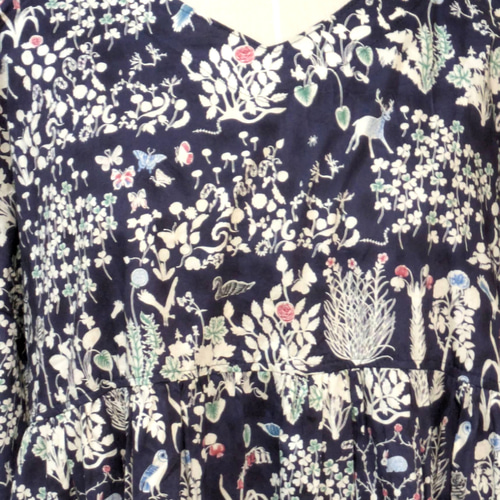 受注製作毎日着たいぽわん袖ワンピース リバティyoshie