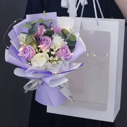 枯れないお花ソープフラワー花束 母の日造花 花 敬老の日フラワー