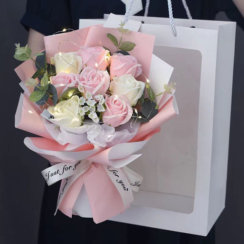 枯れないお花ソープフラワー花束 母の日造花 花 敬老の日フラワー