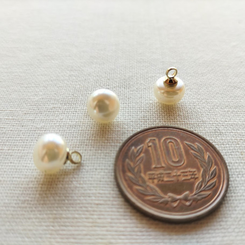 香　アンティークボタン　ジェルボタン　パール　バネ式イヤリング 香 アンティークボタン ジェルボタン パール バネ式イヤリング 楽天