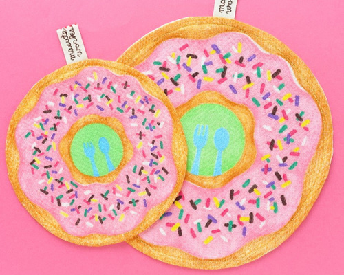 人と被らないギフト】大人・こども ガーゼハンカチセット ドーナツ