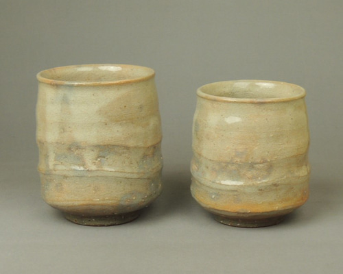 萩焼 夫婦湯呑み（化粧）木箱入り 湯呑み 土和窯（つちわがま） 通販