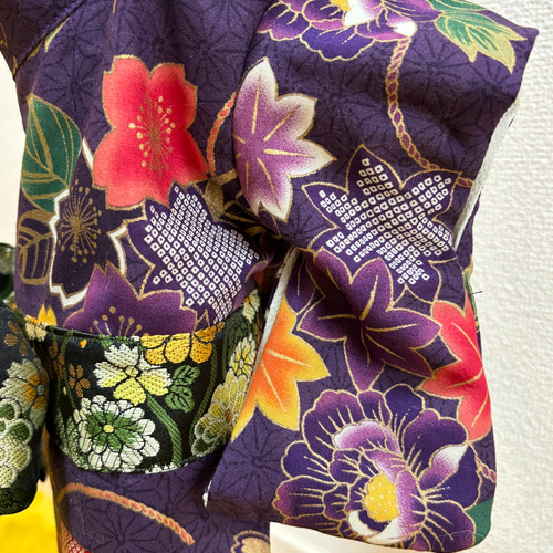 ☆新作犬服⭐︎ つまみ細工帯飾り付き 犬用着物 女の子用 麻の葉