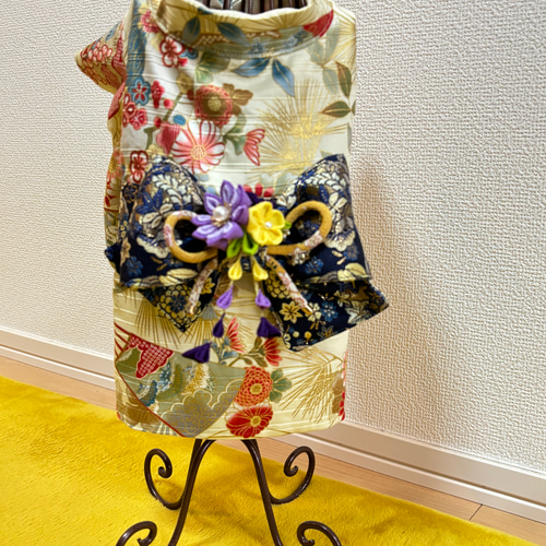 ☆新作☆完成品⭐︎犬服⭐︎犬用着物 女の子用 Sサイズ 和柄