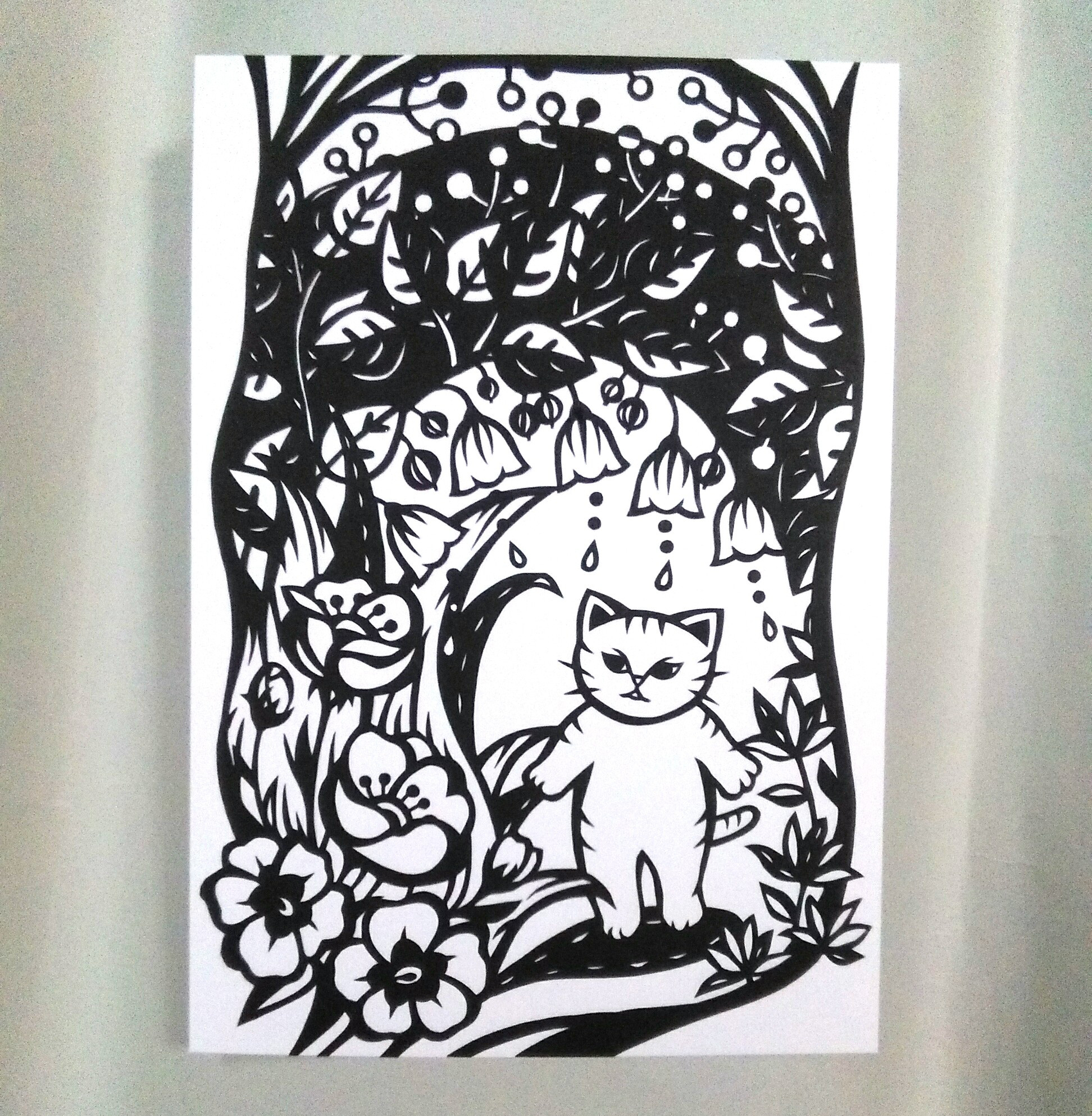 切り絵】原画 A5サイズ garden3 切り絵 hkr 通販 18412818