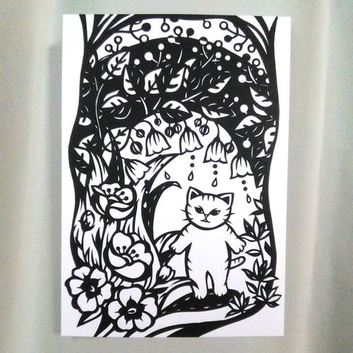 切り絵】原画 A5サイズ garden3 切り絵 hkr 通販 18412818