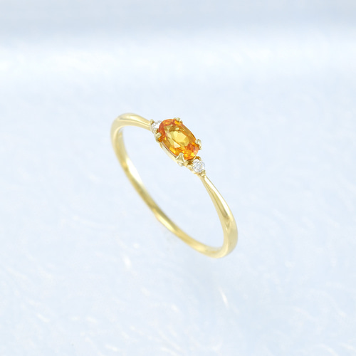 JEWELRY 貴金属・宝石 イエローサファイアリング K18 ゴールド