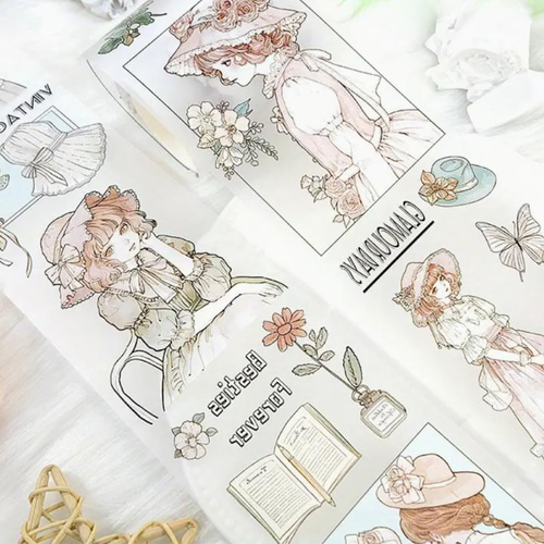 海外作家 五宝文創 マスキングテープ PET コラージュ素材 ジャーナル