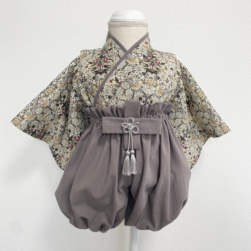 【即納品】ウィリアムモリス羽織袴 100〜110cm オーダー品】ウィリアムモリス 羽織袴セット - Ark's GALLERY