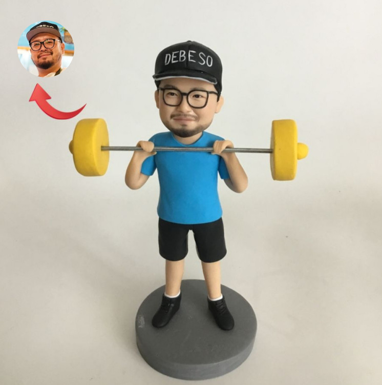 【オーダーメイド】お写真からの男性の頭部オリジナルフィギュア 自分フィギュア 退職記念品 贈り物 ポーズと服装は固定