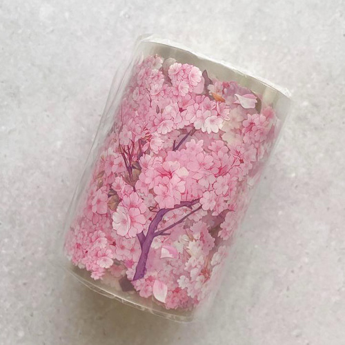 海外作家 五宝文創 樱花点点 マスキングテープ PET テープ 桜 花