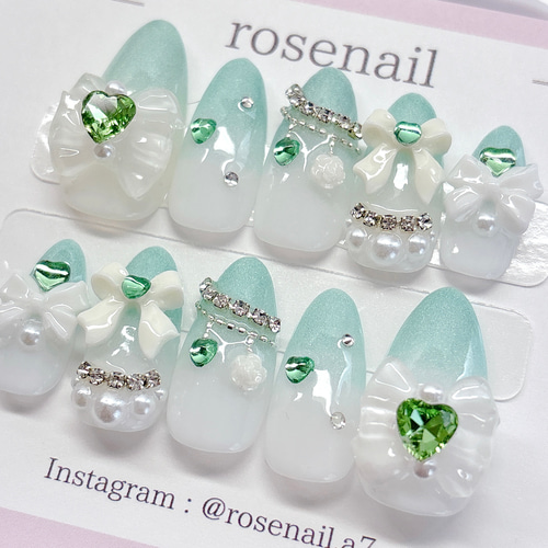 推し色サイズオーダー ♡ 好きな色が選べるネイルチップ / 量産型