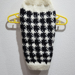 犬服♪千鳥格子セーター エル・ウエーブオリジナル(小型犬SS～Sサイズ) 1枚目の画像