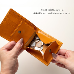 送料無料 二つ折り財布 【 Sジーンズ 】 本革 栃木レザー ウォレット 贈り物 ギフト HM03K 6枚目の画像