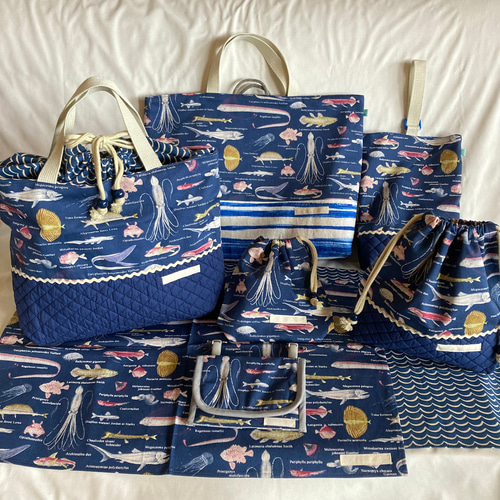 オーダーOK】入園入学大きいランチョンマット40×60☆82深海生物深海魚