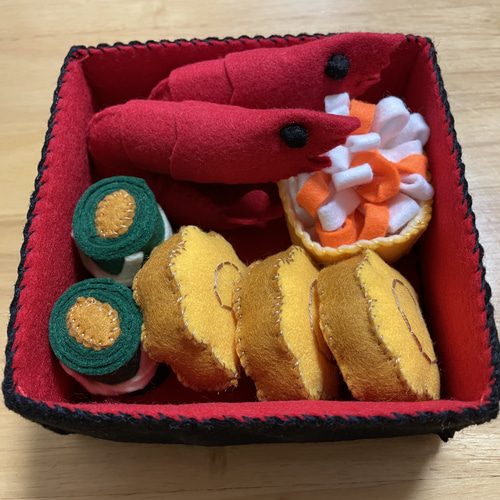 フェルトままごと おせちセット※ぬいぐるみ・お皿はつきません