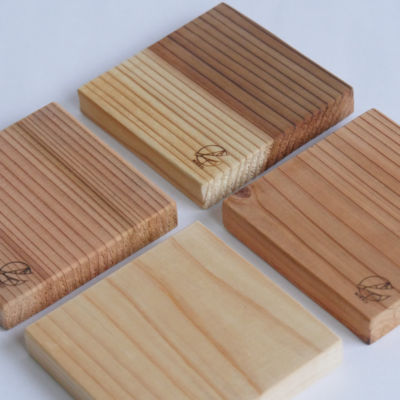 日光杉のコースター 3枚セット その他キッチン小物 Kuroco Architects
