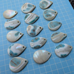 夜光貝磨きアクセサリー作りキット ✳【 しずく 】 9枚目の画像