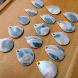 夜光貝磨きアクセサリー作りキット ✳【 しずく 】 3枚目の画像