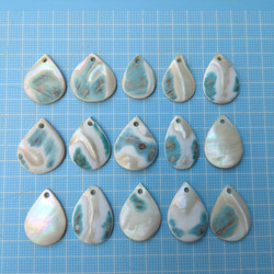 夜光貝磨きアクセサリー作りキット ✳【 しずく 】 2枚目の画像