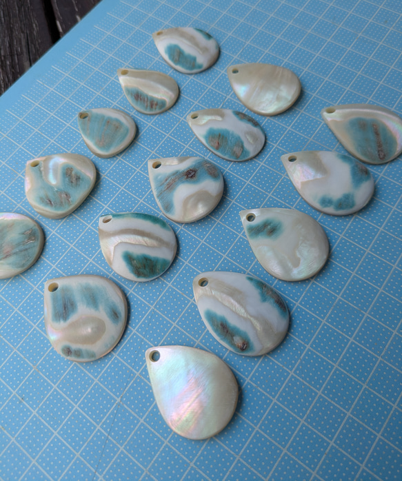 夜光貝磨きアクセサリー作りキット ✳【 しずく 】 8枚目の画像